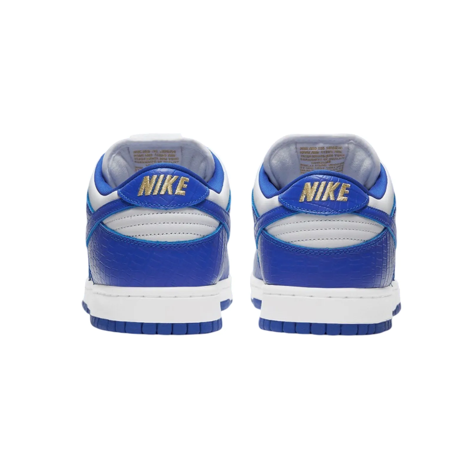 Supreme x SB Dunk Low OG QS Blanc Bleu Hyper Or Métallisé Nike Dunk