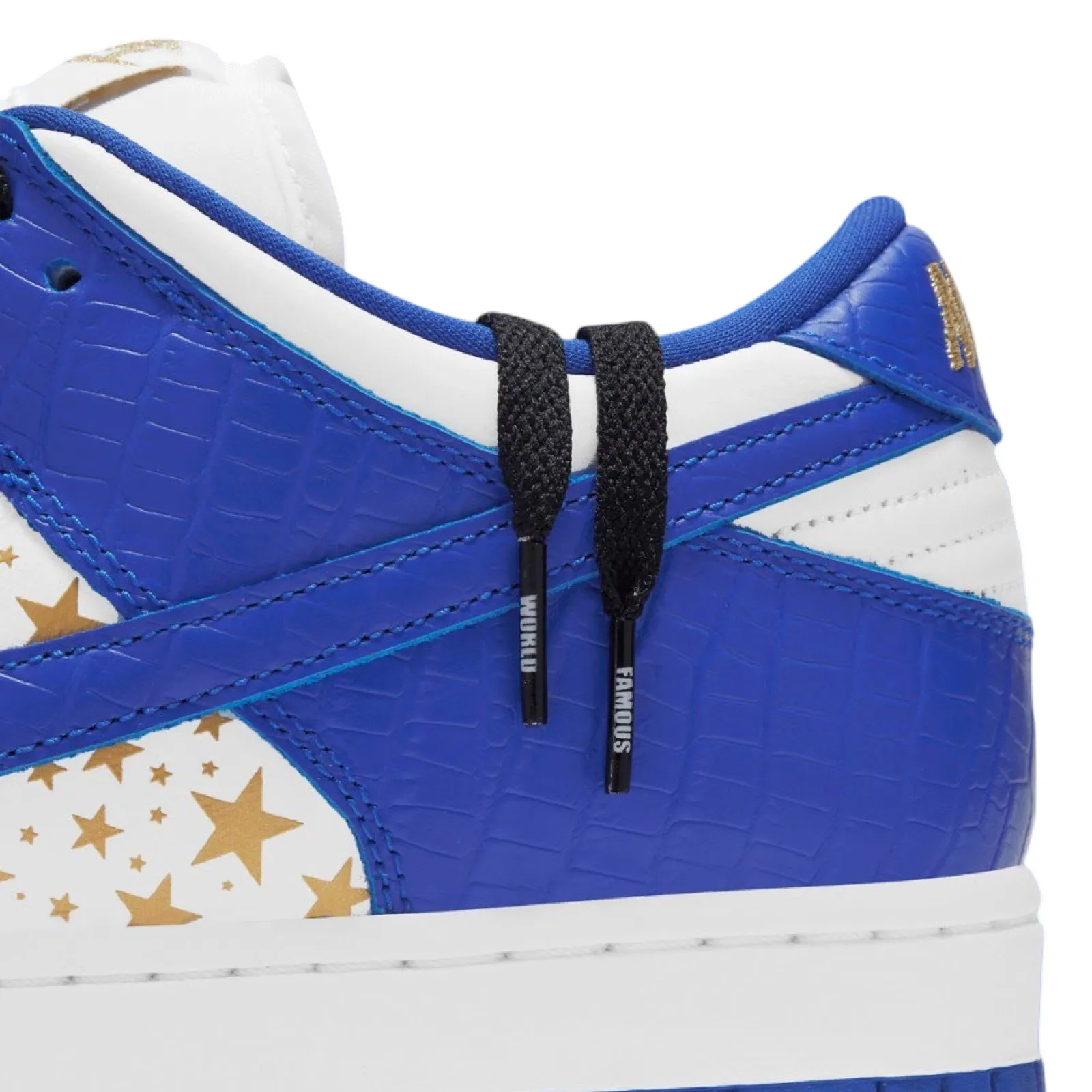Supreme x SB Dunk Low OG QS Blanc Bleu Hyper Or Métallisé Nike Dunk