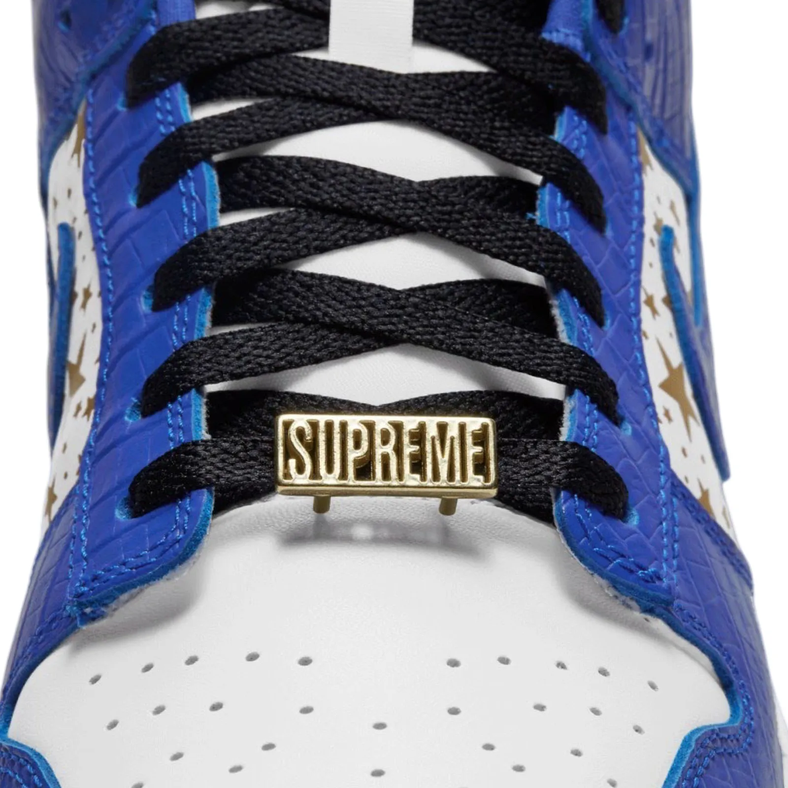 Supreme x SB Dunk Low OG QS Blanc Bleu Hyper Or Métallisé Nike Dunk