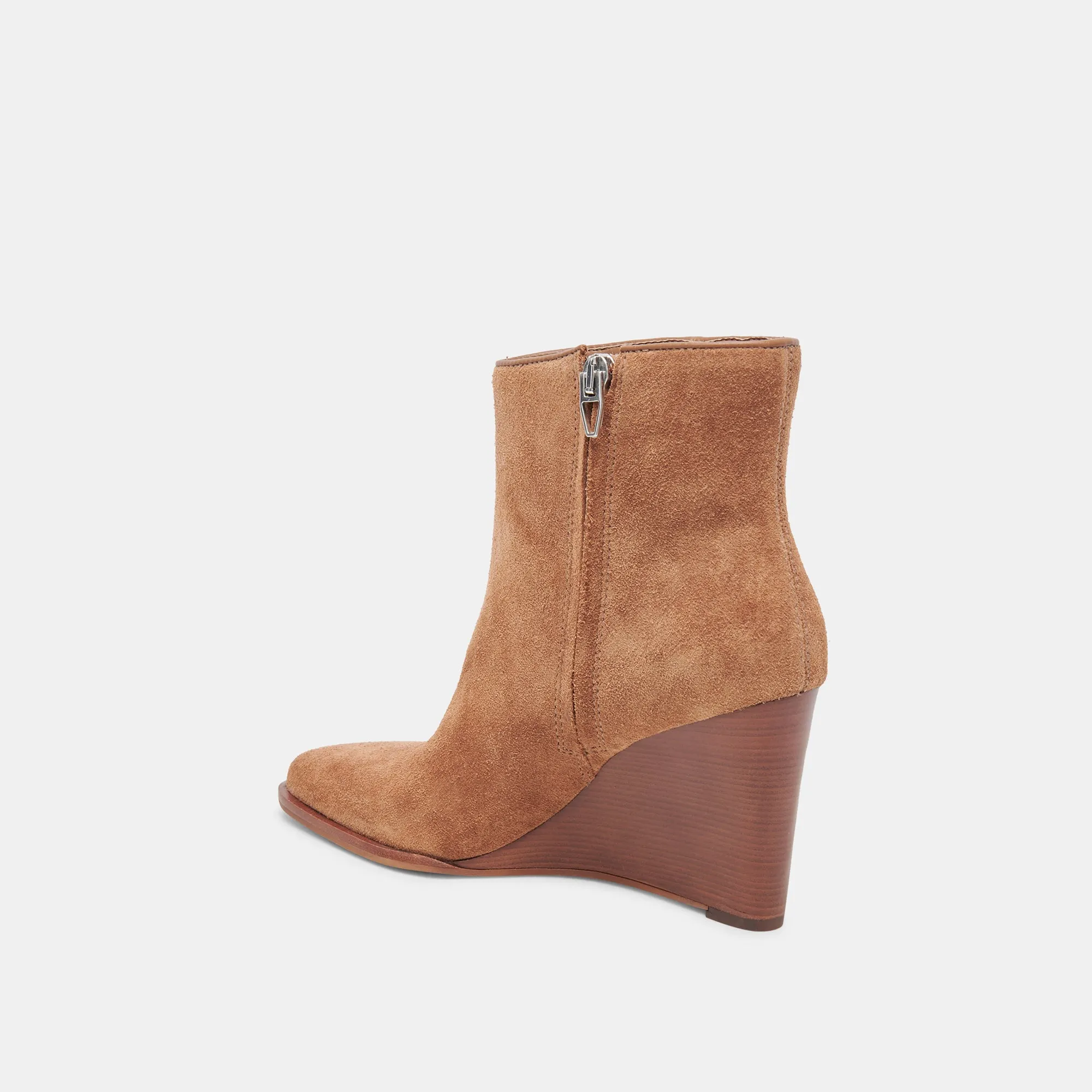 BOTTINES LARGES SUSANN EN DAIM MARRON