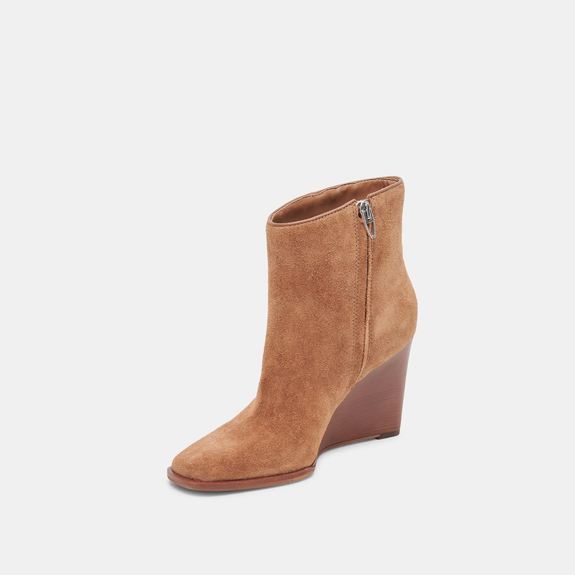 BOTTINES LARGES SUSANN EN DAIM MARRON