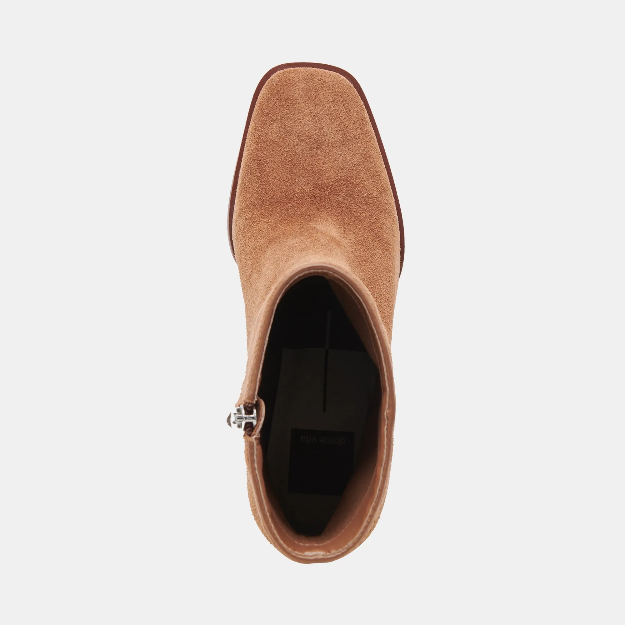 BOTTINES LARGES SUSANN EN DAIM MARRON