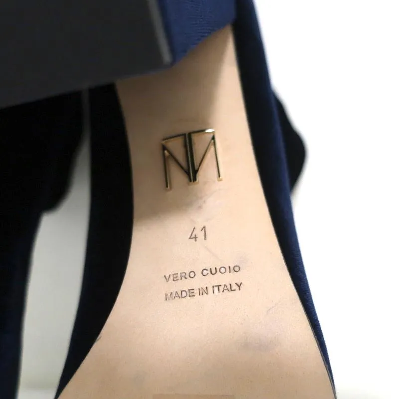 Bottines Tamara Mellon en Velours Stretch Caress Navy Taille 41 à Talon Haut