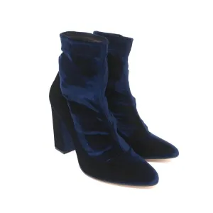 Bottines Tamara Mellon en Velours Stretch Caress Navy Taille 41 à Talon Haut