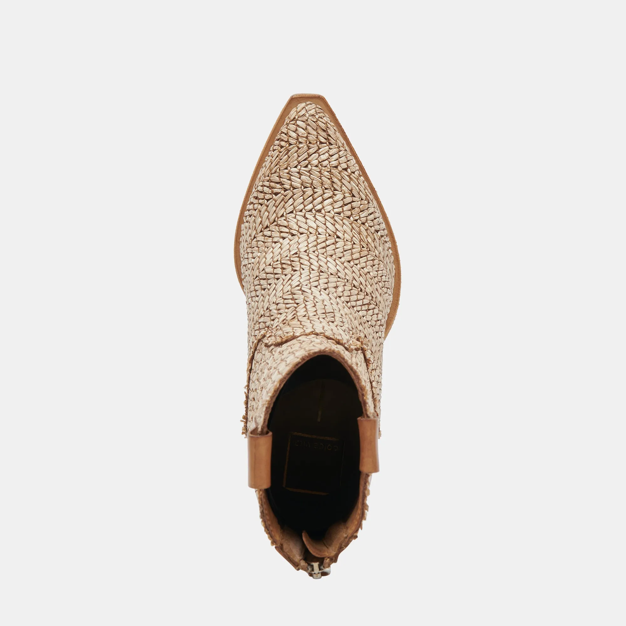 TEXIN BOOTIES MARRON MULTICOLORE RAFFIA