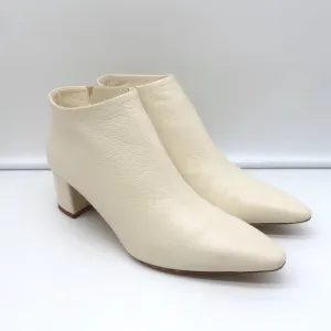 Bottines Theory en cuir crème pointure 37 à bout pointu