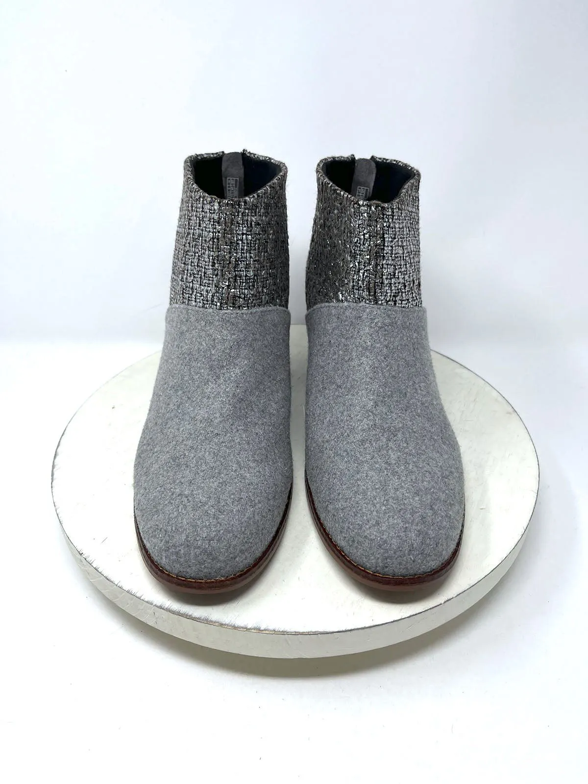 Bottines Texturées Taille 11 W Grises et Argentées NWOB