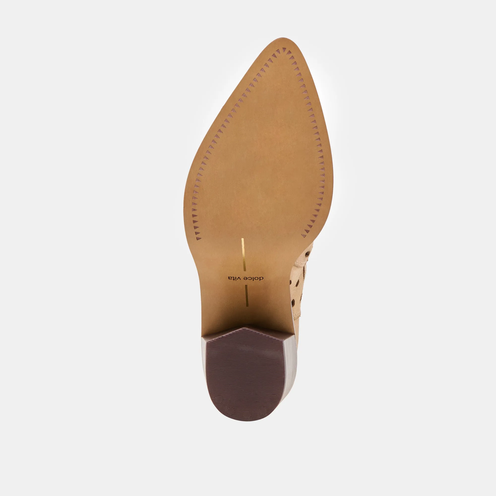 BOTTINES ZENOBI EN CUIR CAMEL DÉLAVÉ