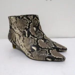 Bottines Zimmermann en cuir grainé serpent taille 38 avec petit talon