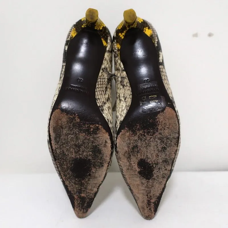 Bottines Zimmermann en cuir grainé serpent taille 38 avec petit talon