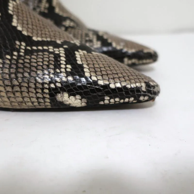 Bottines Zimmermann en cuir grainé serpent taille 38 avec petit talon